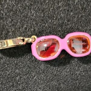 Pink Sunglasses Charm Keychain